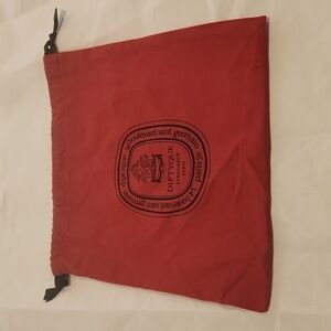 Red Diptyque dustbag. 10x10